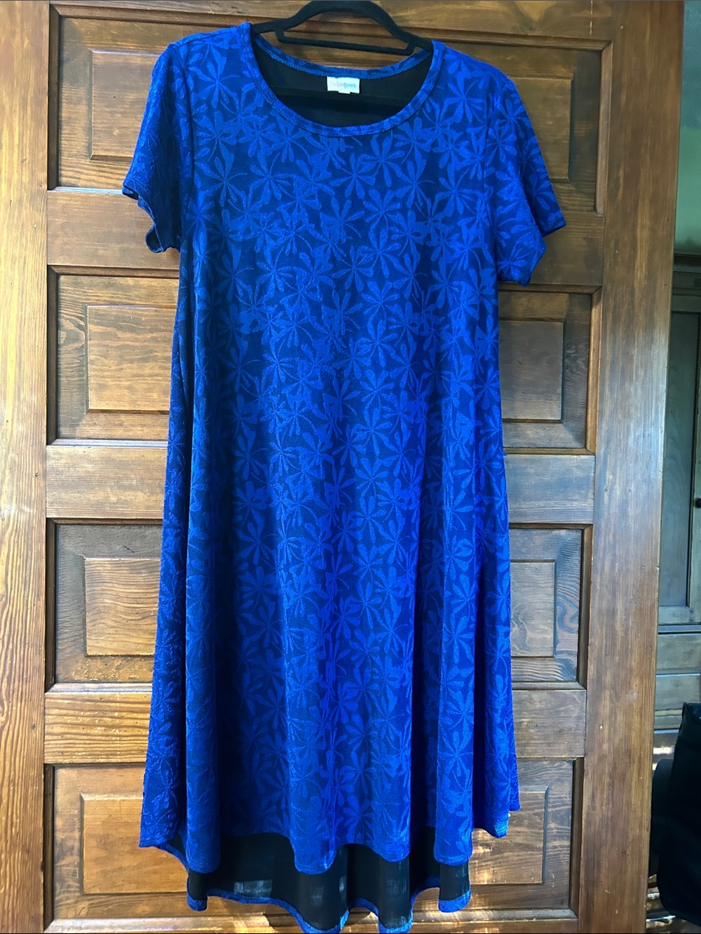 LuLaRoe Royal Blue Short Sleeve Swing Dress